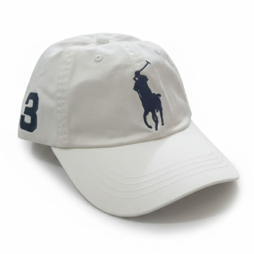 Polo Ralph Lauren Washed Baseball Cap –White/Navy